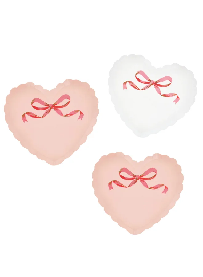 Coquette Heart Plates - Pack of 8